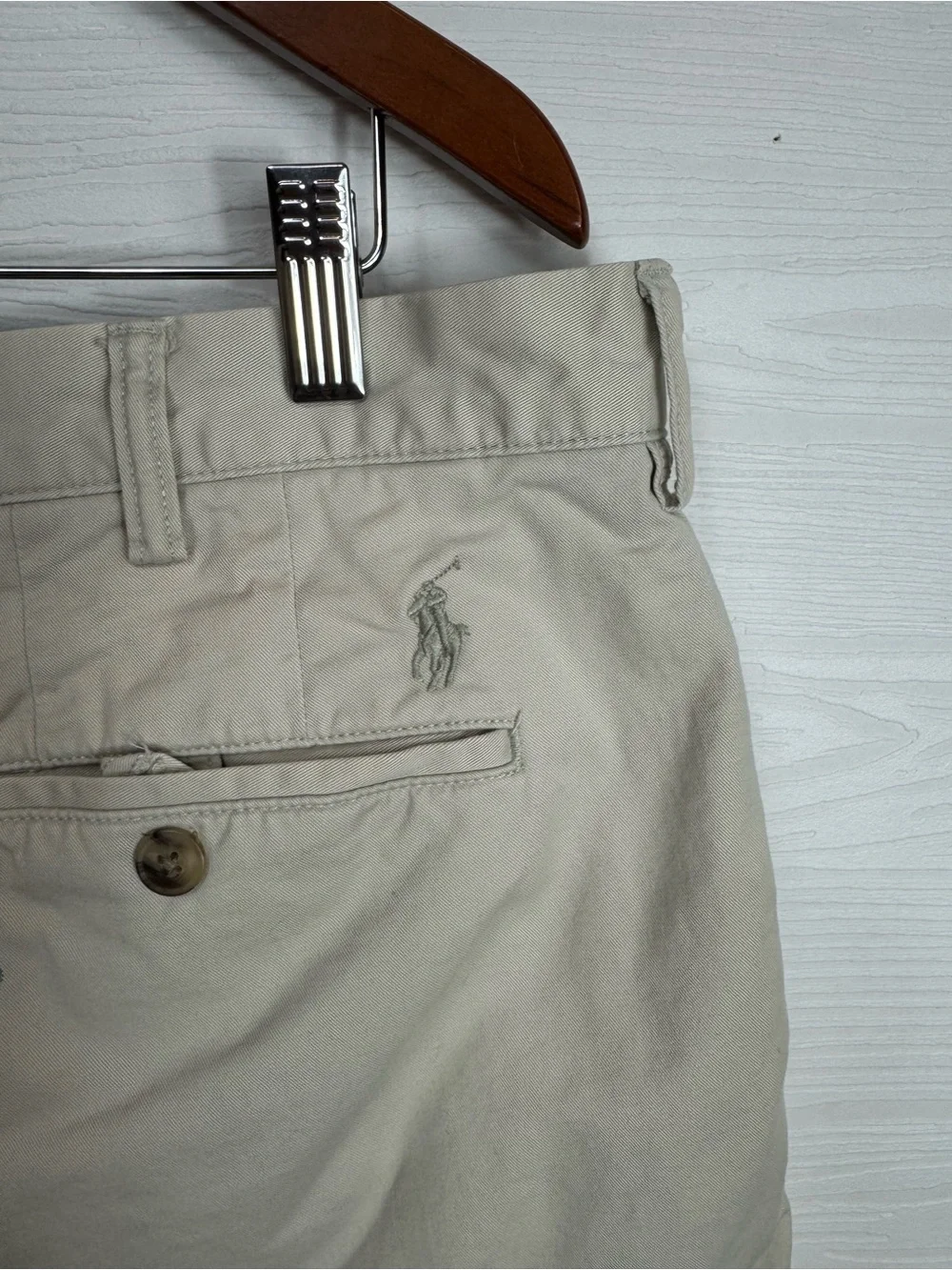 Polo Ralph Lauren Mens Beige Ocean Sailing Chino Classic Fit Shorts Size 38